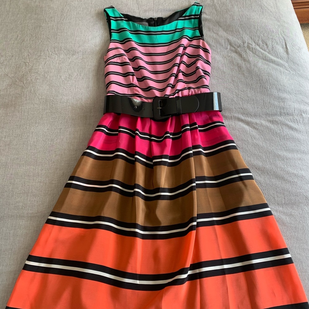 colorful dress with belt